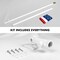 COMBO 5FT TANGLE FREE SPINNING FLAG POLE AND FLAG KIT: 5ft flag pole, 2.5x4ft American Embroidered Pole Sleeve flag, Pole Bracket Hardware